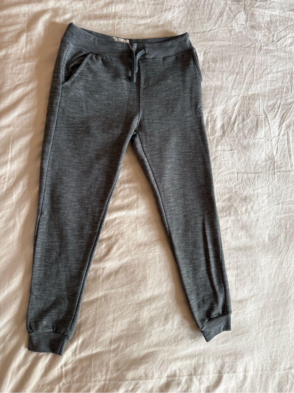 Weatherproof Vintage Boys Fleece Joggers Grey Heather Sweatpants Size M 10/12